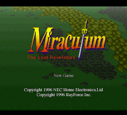 Miraculum - The Last Revelation Title Screen